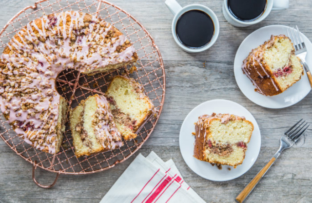 Tart Cherry Streusel Coffee Cake