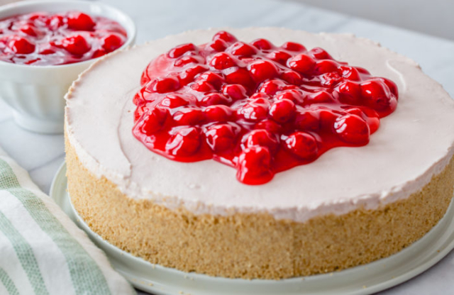 No-Bake Montmorency Tart Cherry Cheesecake