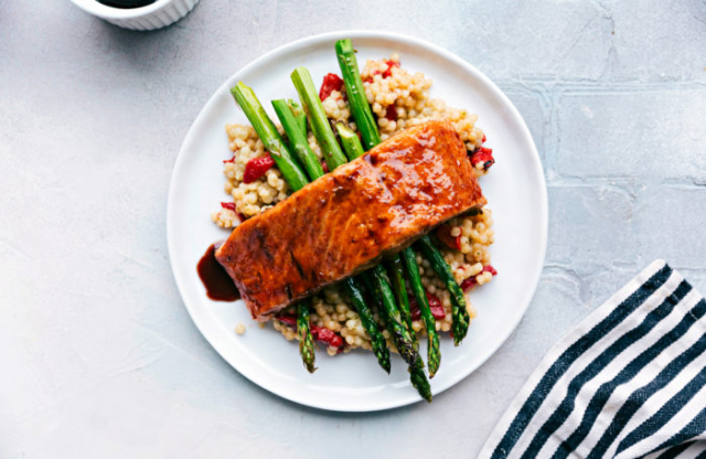 Tart Cherry Chipotle Glazed Salmon