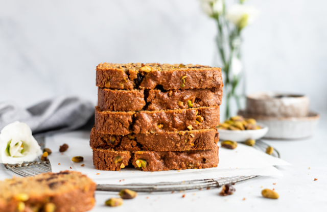 Tart Cherry Orange Pistachio Loaf