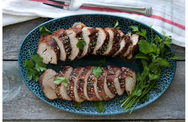 Crockpot Cherry Balsamic Glazed Pork