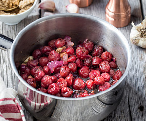 Tart Cherry Glazed Spicy Meatballs