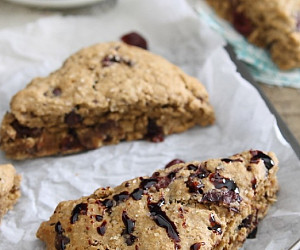 Balsamic Cherry Dark Chocolate Scones